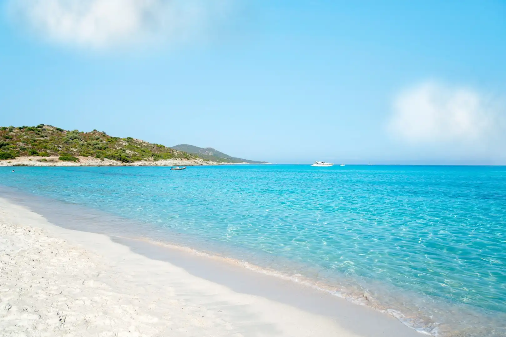 Saleccia beach and its turquoise sea in Haute-Corse