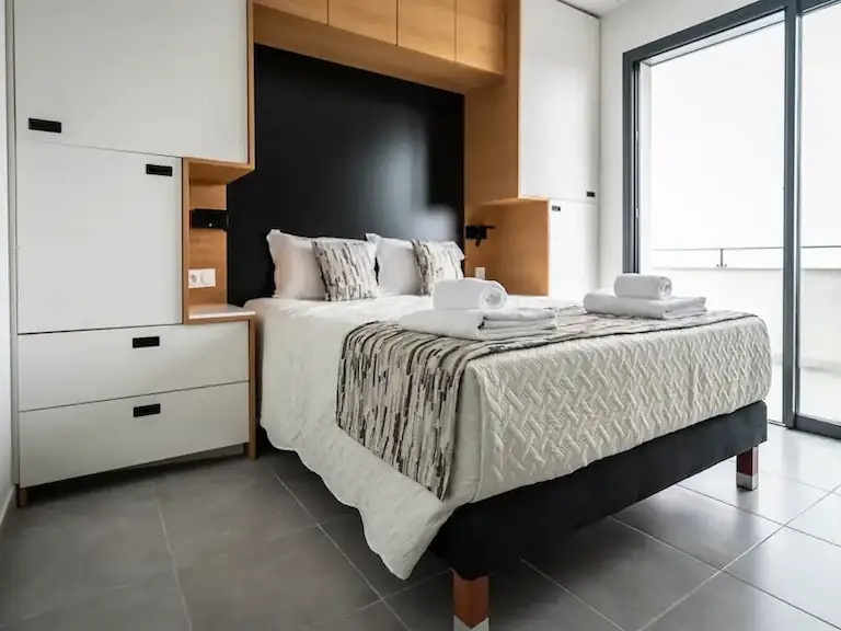 Camera da letto del bilocale vicino a Bastia, in Alta Corsica